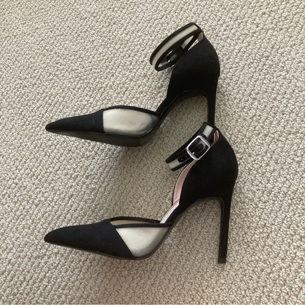 Zara Basic Black Pointed Toe Shoes High Heel Size… - image 5